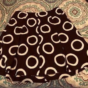 Silky black and tan Banana Republic paneled skirt